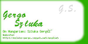 gergo szluka business card